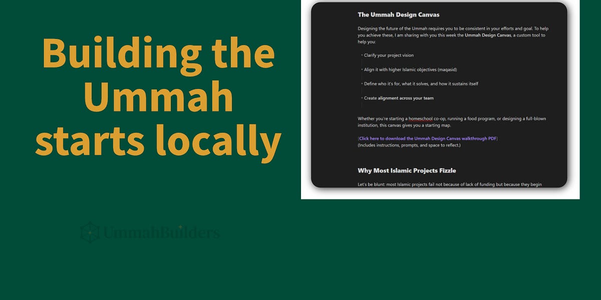Local Ummah Building Strategies: Vision Alignment with the Ummah Design Canvas [+Worksheets]