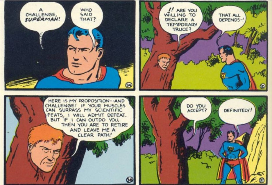 A comic book page of a superhero

AI-generated content may be incorrect.
