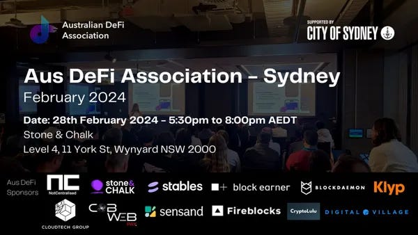 Aus DeFi Association Meetup - February 2024