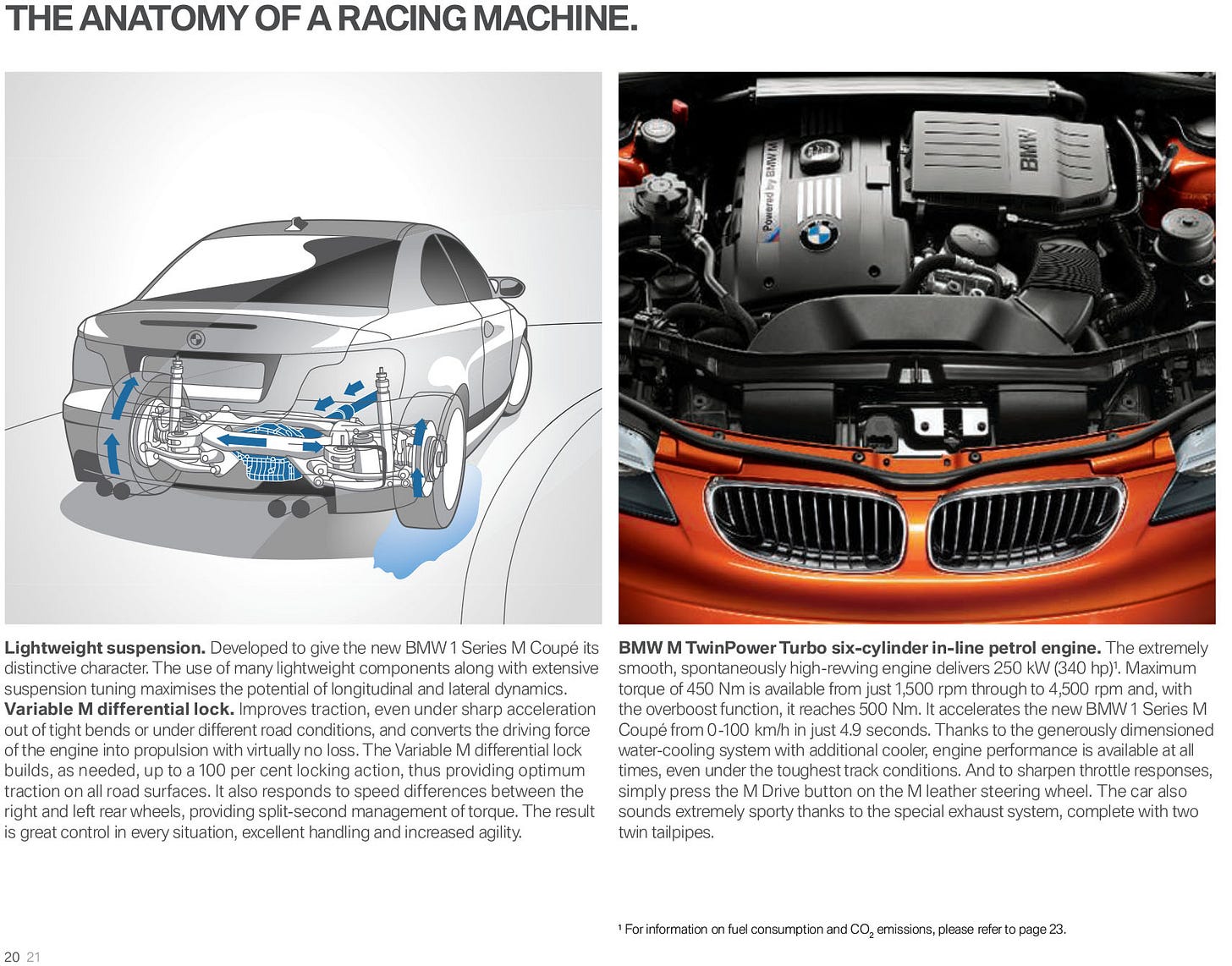 BMW 1M 2010 brochure engine suspension BMW 1M 2010 brochure engine suspension