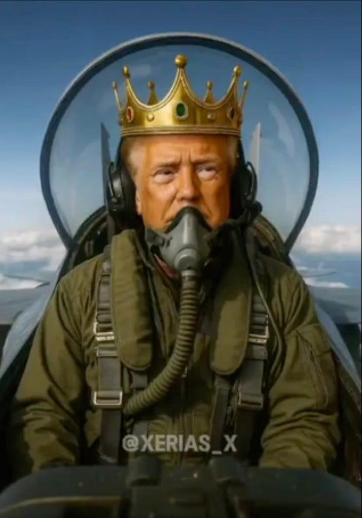 Trump posts wild AI video showing him flying fighter jet, dropping sewage  on No Kings protesters