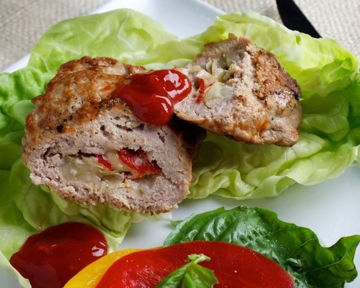 Antipasto-Stuffed Turkey Burgers Antipasto-Stuffed Turkey Burgers