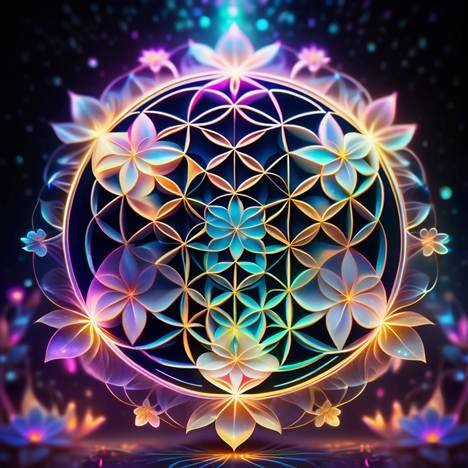 A colorful flower of life symbol

AI-generated content may be incorrect.