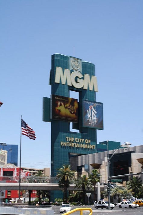 Compliation of photos ofthe Las Vegas strip taken in 2011