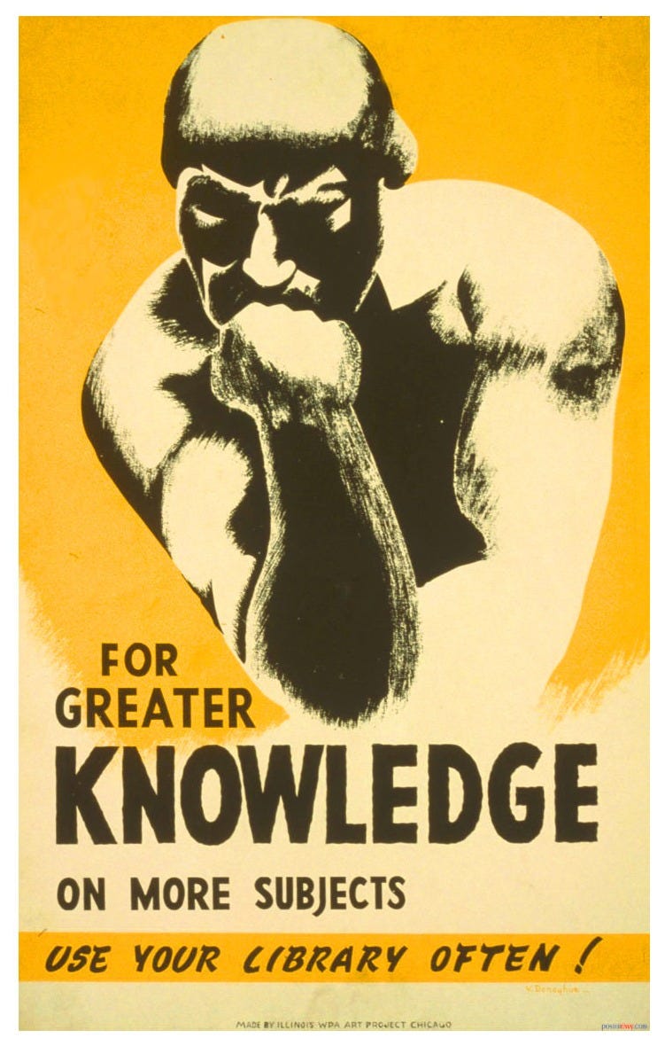 For greater knowledge use your library often