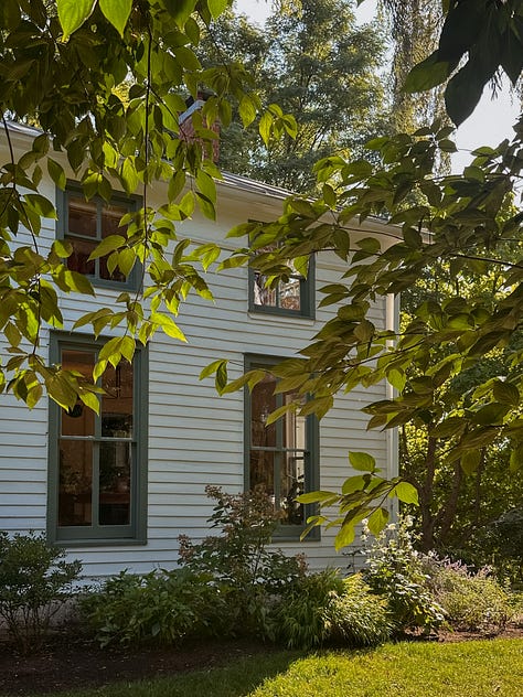 Old farmhouse hudson valley painted windows farrow & ball green smoke