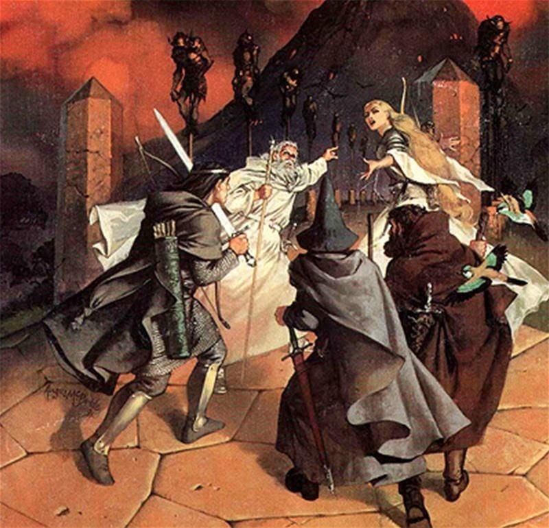 the White Council attack Dol Guldur by Angus McBride : r/lotr