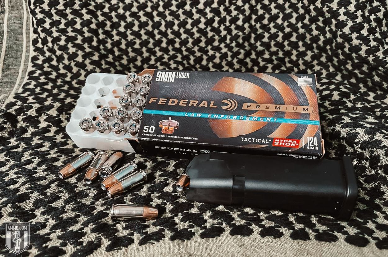 Federal Hydra Shok 9mm ammo
