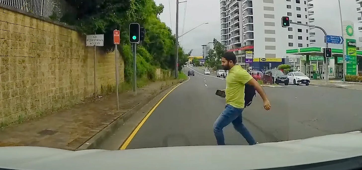 Figure 4: State 0: Car slams on breaks and stops moving. Positive reward.