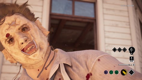 Screenshots of the game The Texas Chainsaw Massacre captured by the reviewer.