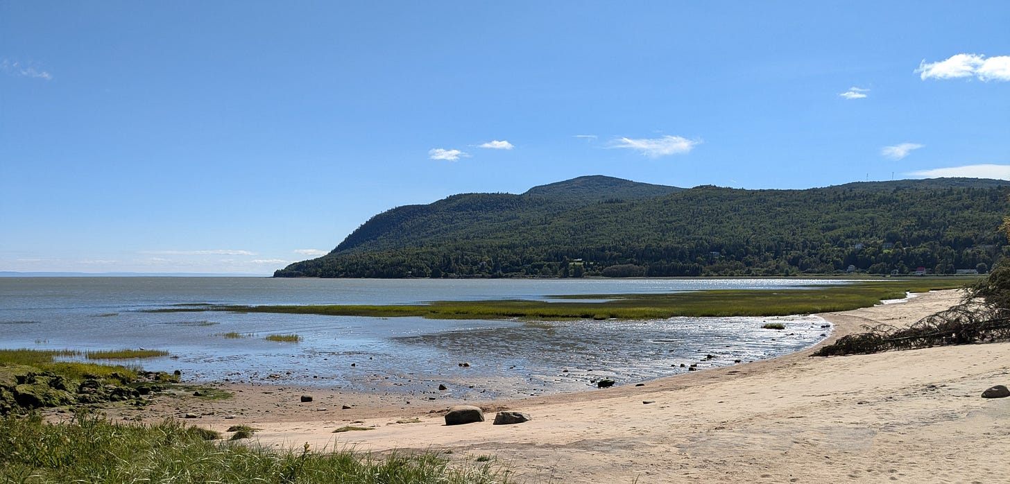 Beach on St-Lawrence River Near Baie-St-Paul