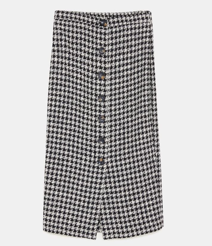 Zara Houndstooth midi skirt Zara Houndstooth midi skirt