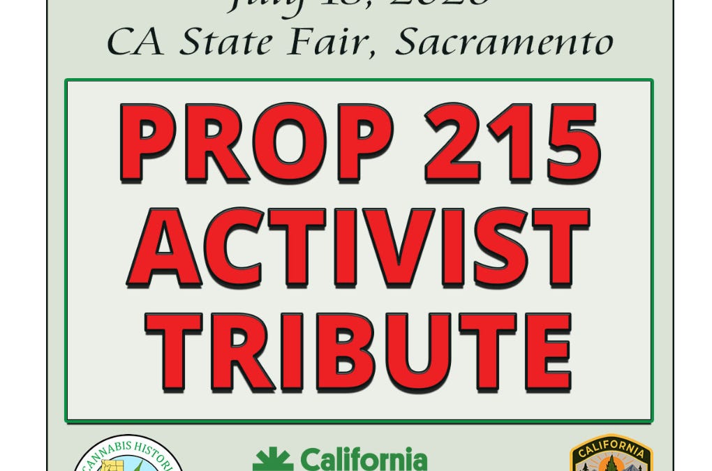 Proposition 215 Activists to Get Their Flowers at the California State Fair Fair July 18