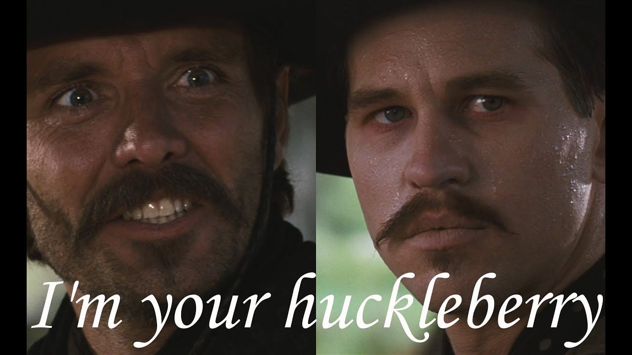 TOMBSTONE (1993) - DOC HOLLIDAY VS JOHNNY RINGO - I'M YOUR HUCKLEBERRY -  DOC DUELS RINGO - YouTube