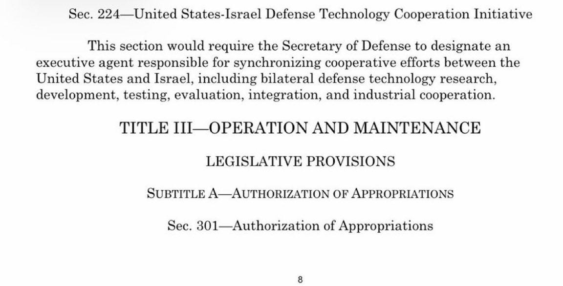 U.S-Israel Military INTEGRATION as per Section 224 of the 2027 NDAA. The proposal fuses the U.S. and Israeli militaries deeper than ANY U.S. alliance, including NATO. It talks about bi-lateral defence technology U.S-Israel Military INTEGRATION as per Section 224 of the 2027 NDAA. The proposal fuses the U.S. and Israeli militaries deeper than ANY U.S. alliance, including NATO. It talks about bi-lateral defence technology