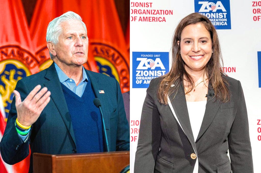 Rep. Elise Stefanik launched her campaign for governor with party bosses initially lining up behind her – but Nassau County Executive Bruce Blakeman’s entry has shattered the notion of an uncontested coronation.