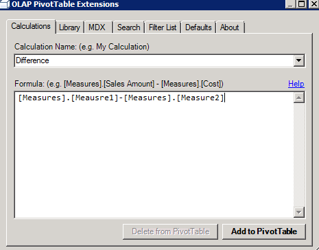 Simple Formula OLAP excel calculated member Simple Formula OLAP excel calculated member