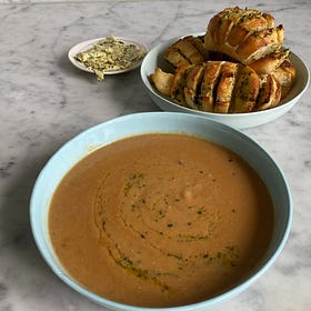 Recipe: Red Lentil Velouté with Herb Butter Baguettes