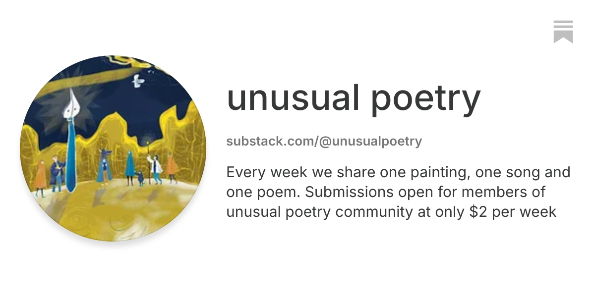 unusual poetry | Substack