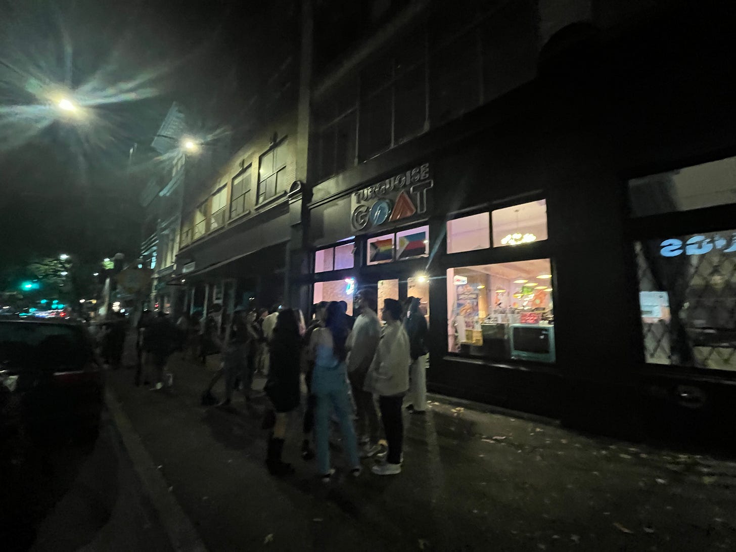 People hanging outside the board game cafe in vancouver