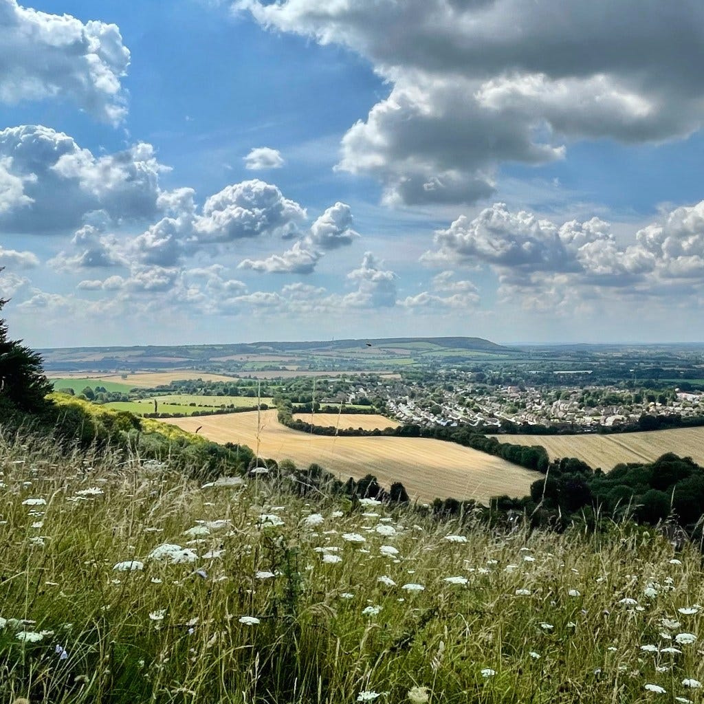 Above Princes Risborough, Whiteleaf is where the walk to Little Hampden starts