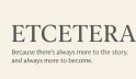 Etcetera…