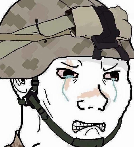 wojak crying (military) | Crying Wojak | Know Your Meme