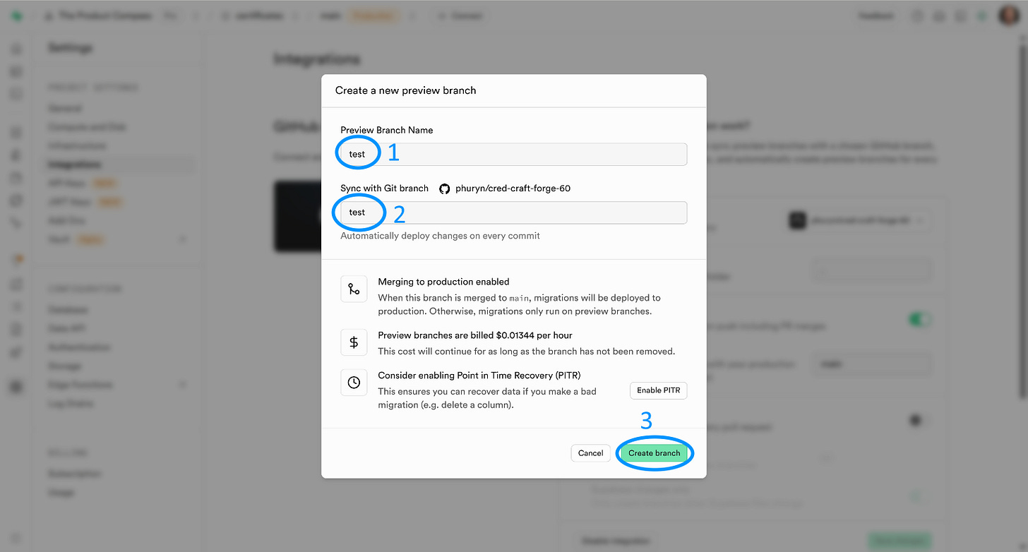 Sync it with the GitHub branch you’ve created