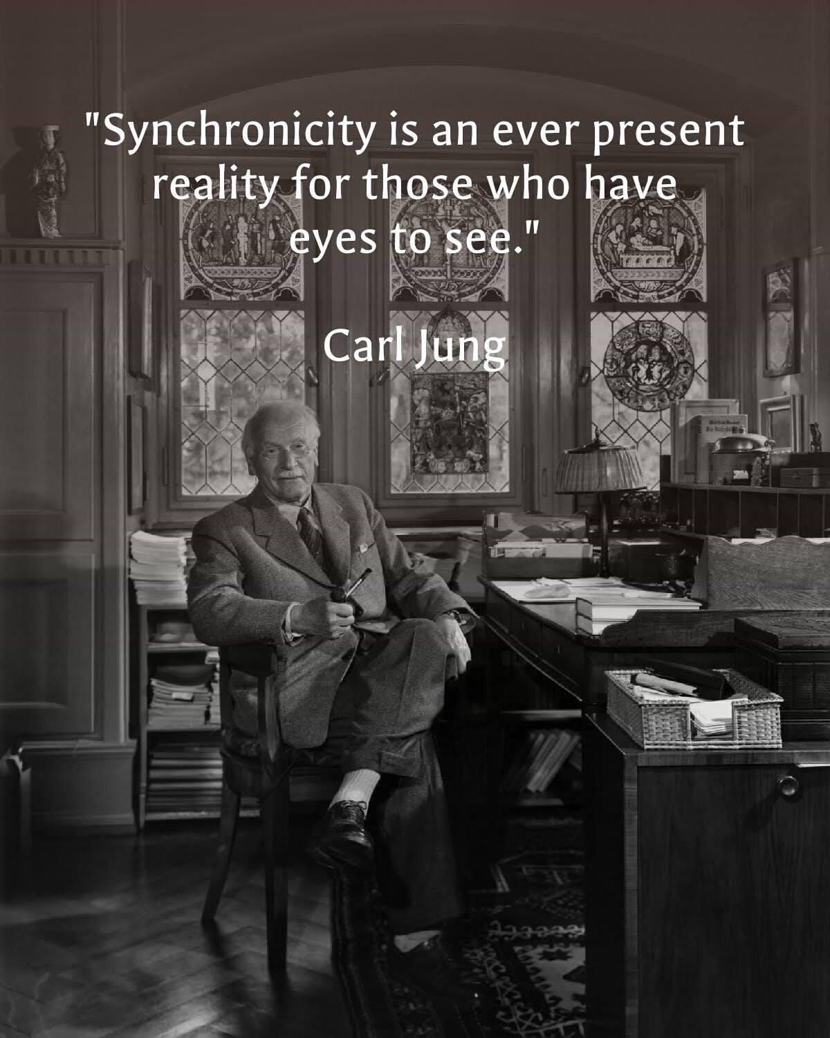 Synchronicity is an ever present reality for those who have eyes to see." -  Carl Jung [1200 x 1500] : r/QuotesPorn