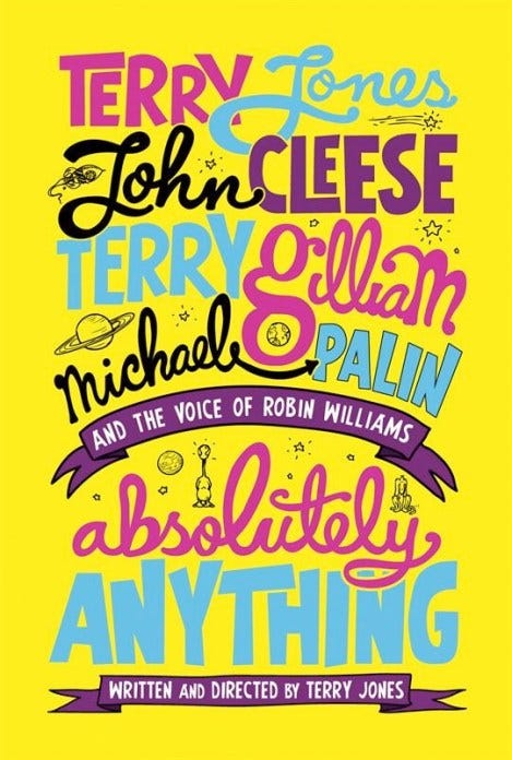 Lekko oczojebny plakat "Absolutely Anything"