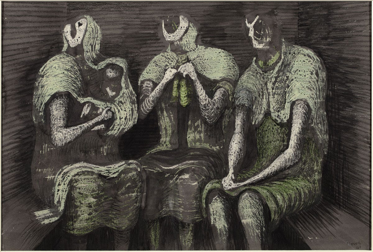 Henry Moore (English, 1898-1986) 'Three Fates' 1941