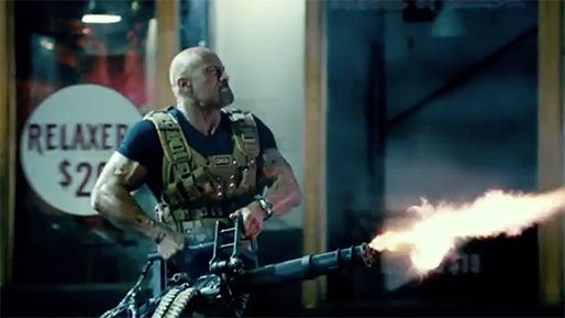 Dwayne "The Rock" Johnson returns as DSS Agent Luke Hobbs in "Furious Seven," a 2015 Universal Pictures release directed by James Wan. Dwayne "The Rock" Johnson returns as DSS Agent Luke Hobbs in "Furious Seven," a 2015 Universal Pictures release directed by James Wan.
