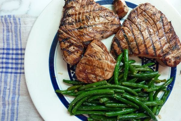 tuna and ginger beans