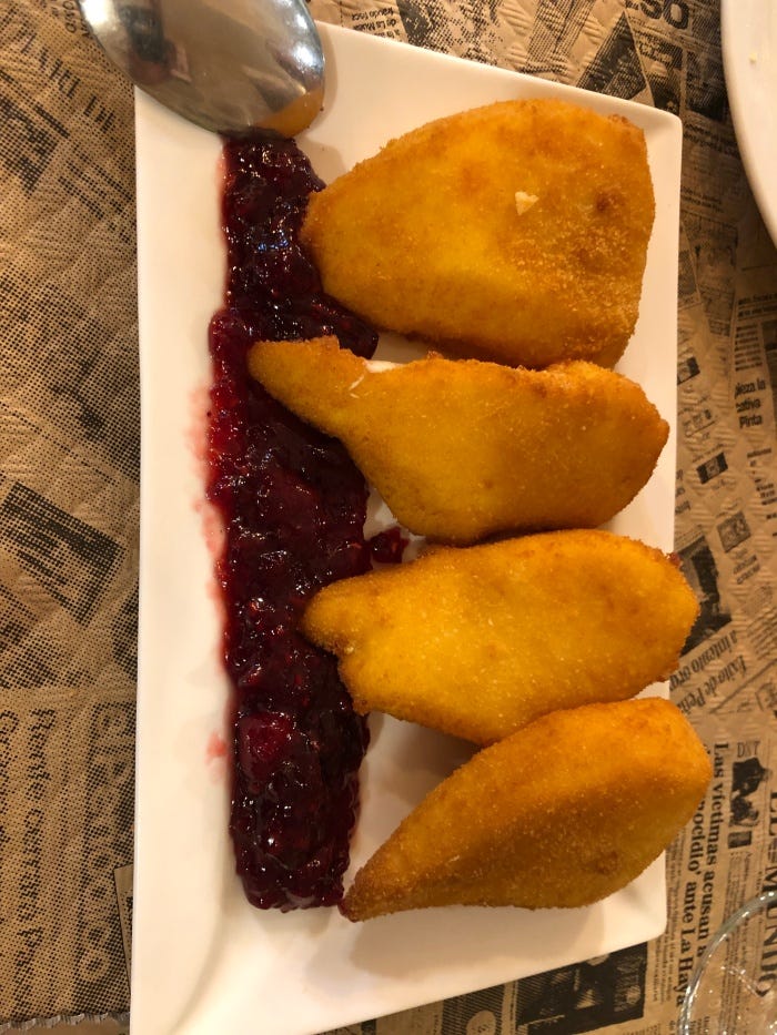 Deep Fried Cheese with Strawberry Sauce Deep Fried Cheese with Strawberry Sauce