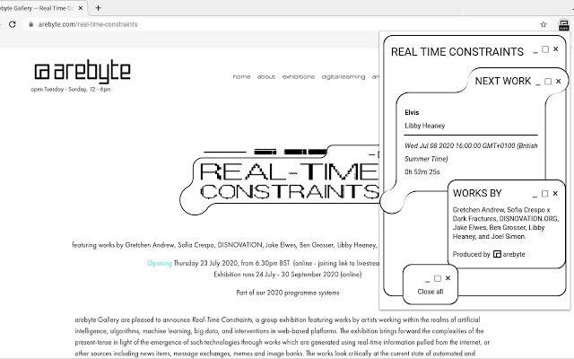 arebyte - real-time constraints