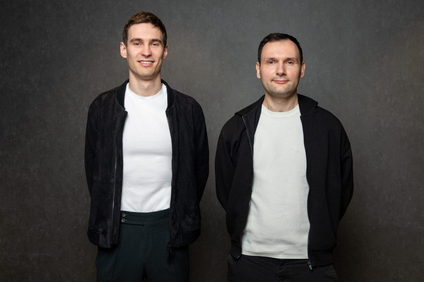 Viktor co-founders standing together. Viktor co-founders standing together.