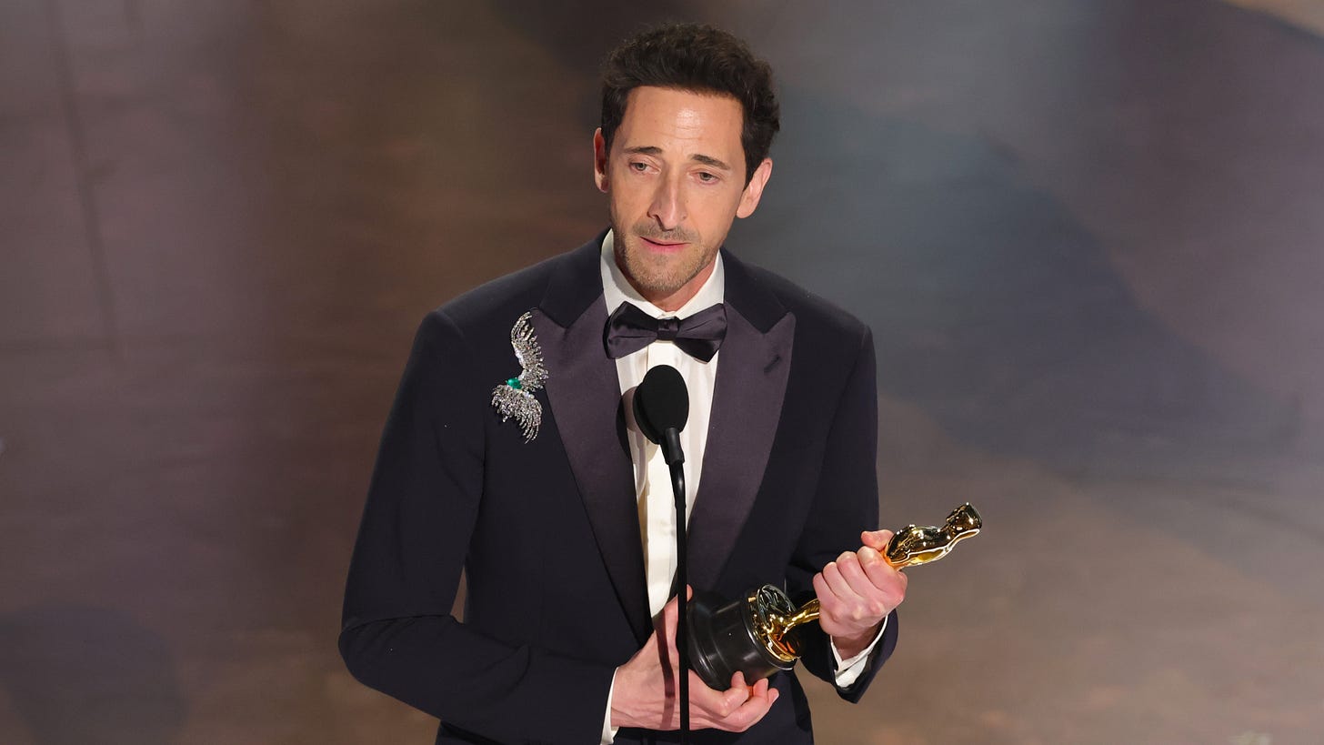 Adrien Brody Breaks World Record for Longest Speech in Oscars History