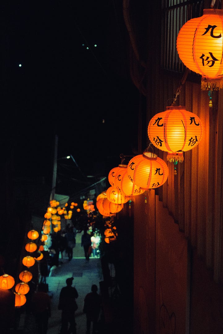 Red lantern streets of Jiufen, Tawian