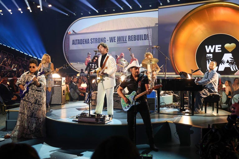 From a Text to Opening the Grammys: Inside Dawes' All-Star Performance of 'I Love L.A.' From a Text to Opening the Grammys: Inside Dawes' All-Star Performance of 'I Love L.A.'