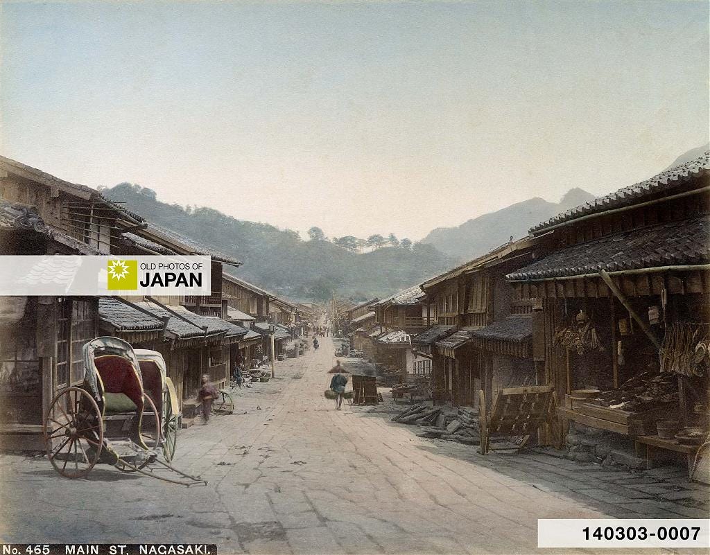 140303-0007 - Rickshaws in Nagasaki, 1890s 140303-0007 - Rickshaws in Nagasaki, 1890s
