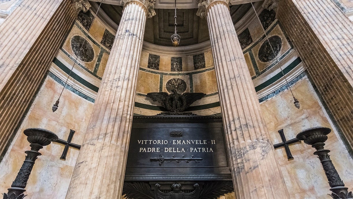 Tomb of Vittorio Emanuele II (1820-1878), first king of Italy at Pantheon Rome