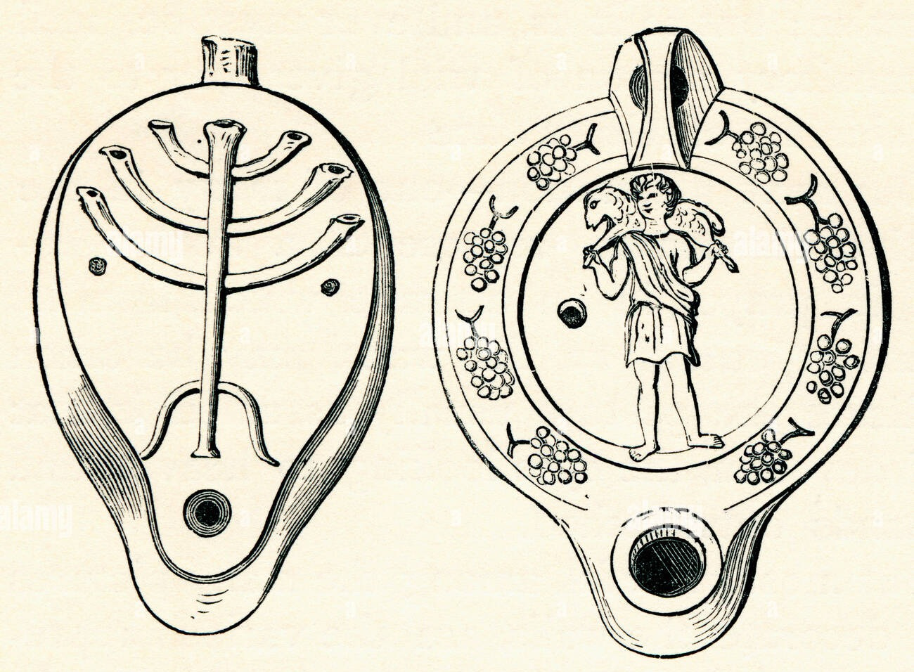 Terracotta lamps found in the Roman Catacombs, Rome, Italy. From Italian Pictures by Rev. Samuel Manning, published c.1890 Stock Photo - Alamy Terracotta lamps found in the Roman Catacombs, Rome, Italy. From Italian Pictures by Rev. Samuel Manning, published c.1890 Stock Photo - Alamy