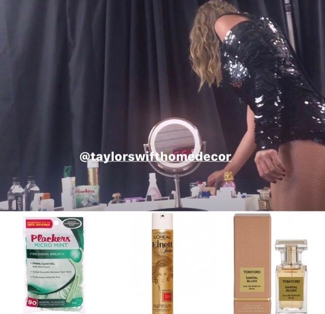 Miss Americana Documentary | Rep Tour
Plackers Micro Mint Dental Flossers, 90 Count (Pack of 6) - $5.11 L'Oreal Elnett Satin Strong Hold Hair Spray - $14.99  Tom Ford Santal Blush Eau De Parfum (50 Ml) - $187  * shoutout to @afterglowari that noticed...