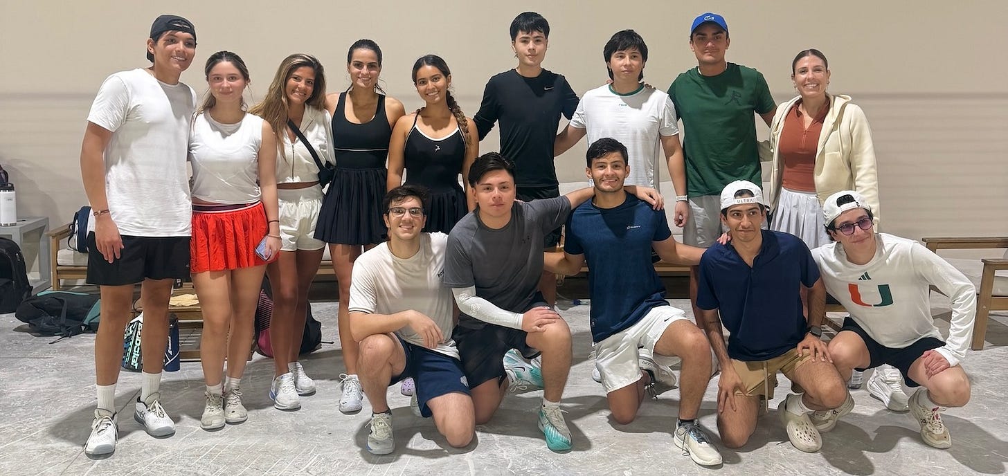 Members of the College Padel League