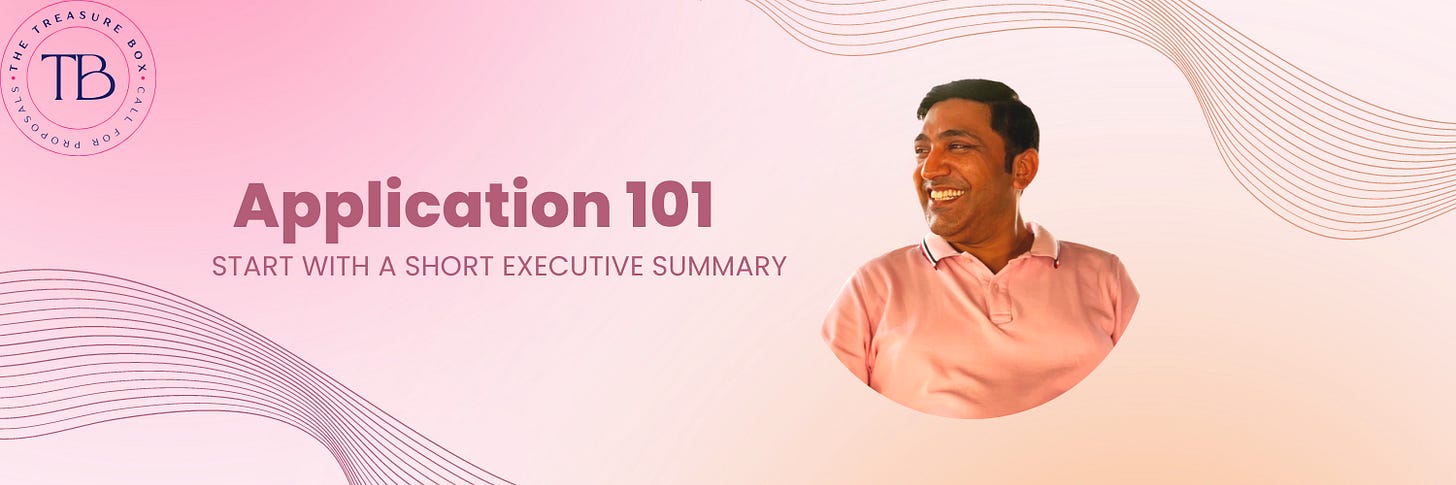 Start with a Short Executive Summary