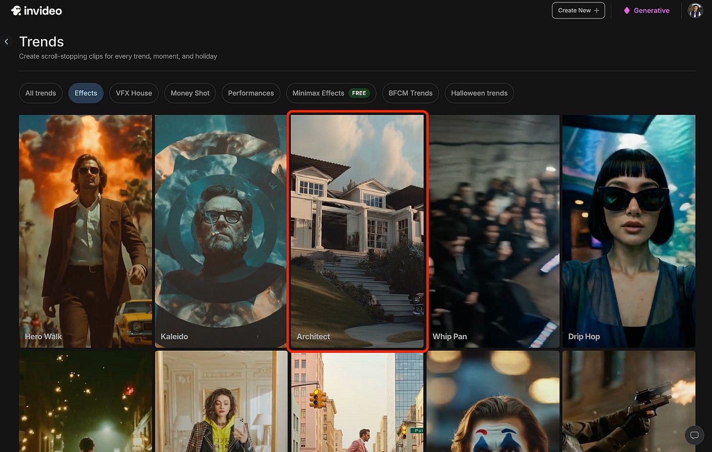 Invideo’s Architect trend