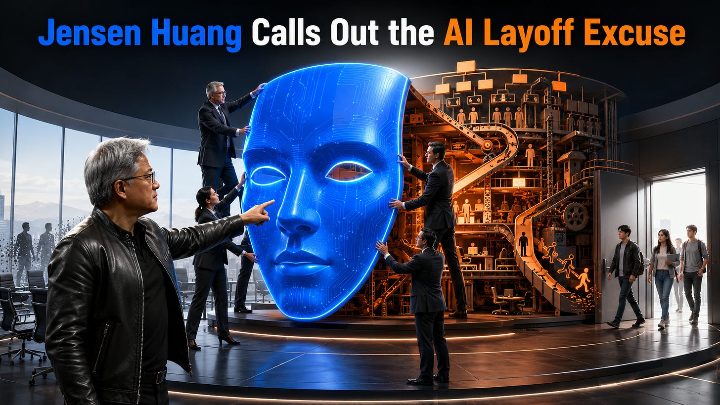 Jensen Huang Calls the AI-Layoffs Excuse Lazy
