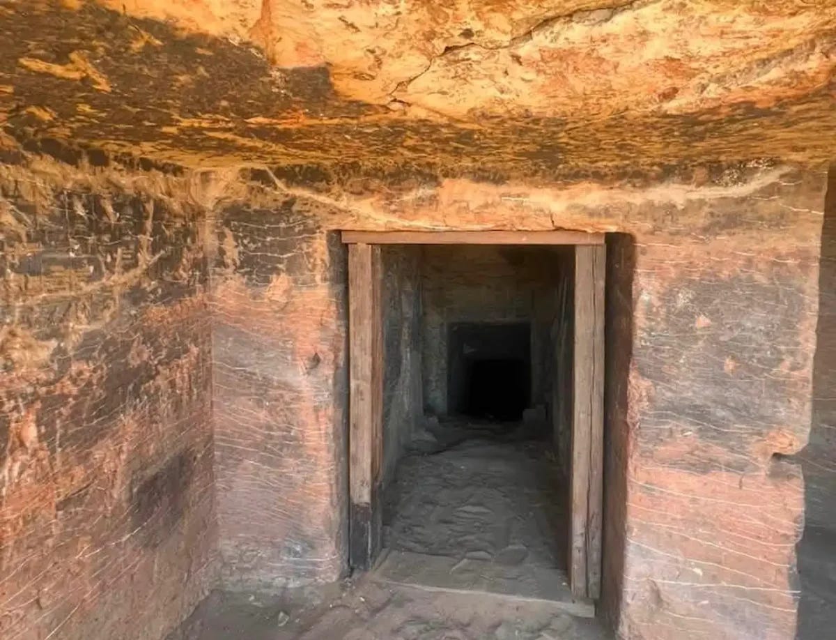 The entrance to one of the newly discovered tombs. Credit: Ministry of Tourism and Antiquities. The entrance to one of the newly discovered tombs. Credit: Ministry of Tourism and Antiquities.