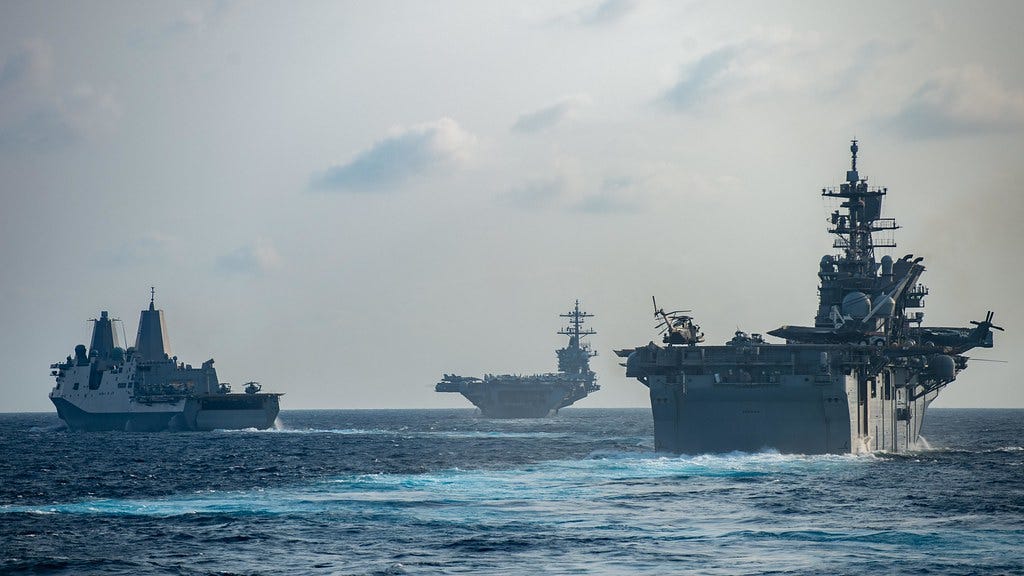 Ships from the Theodore Roosevelt Carrier Strike Group tra… | Flickr