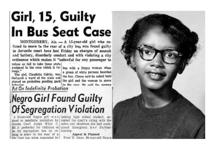Claudette Colvin: the woman who refused to give up her bus seat – nine months before Rosa Parks | Society | The Guardian Claudette Colvin: the woman who refused to give up her bus seat – nine months before Rosa Parks | Society | The Guardian